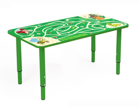 Растущий стол Насекомые (Бежевый,Зеленый) в Перми - изображение