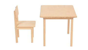 Детский стол и стул POLINI Kids Simple 105 S Натуральный в Перми - предосмотр