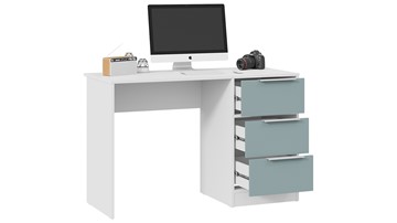Письменный стол Марли Тип 1 (Белый/Серо-голубой) в Соликамске - предосмотр 1