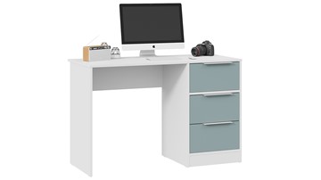 Письменный стол Марли Тип 1 (Белый/Серо-голубой) в Соликамске - предосмотр