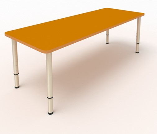 Детский стол 2-местный  (по одну сторону столешн.) СДО-2 (0-3) оранжевый в Перми - изображение