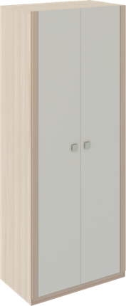 Двухдверный шкаф Глэдис М22 (Шимо светлый/Белый текстурный) в Перми - изображение