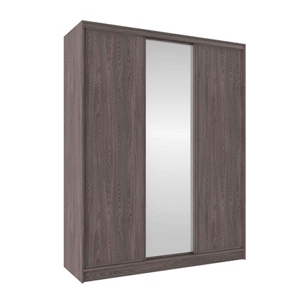 Шкаф 1800 Домашний Зеркало/ЛДСП, Ясень анкор темный в Перми - изображение