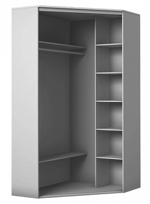 Шкаф угловой 2200х1103х1103, ХИТ У-22-4-11, Серый струтура в Перми - изображение 1
