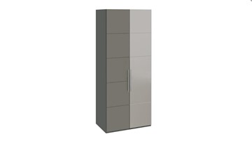 Шкаф Наоми с 1 зеркальной правой дверью, цвет Фон серый, Джут СМ-208.07.04 R в Перми