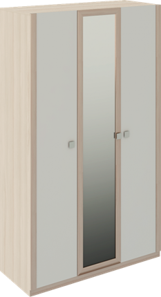 Распашной шкаф Глэдис М23 (Шимо светлый/Белый текстурный) в Перми - изображение