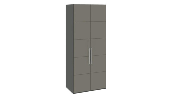 Распашной шкаф Наоми с 2-мя дверями, цвет Фон серый, Джут  СМ-208.07.03 в Перми - изображение