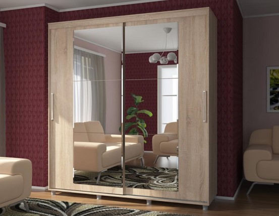 Шкаф Комфорт №12 2.0 с прямоугольными зеркалами в Чайковском - изображение
