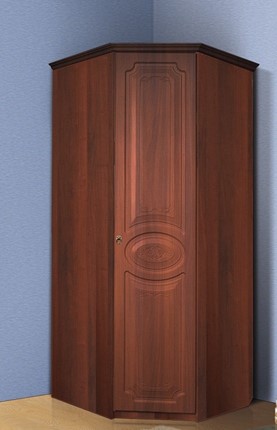 Распашной шкаф угловой Ивушка-5, цвет Итальянский орех в Березниках - изображение