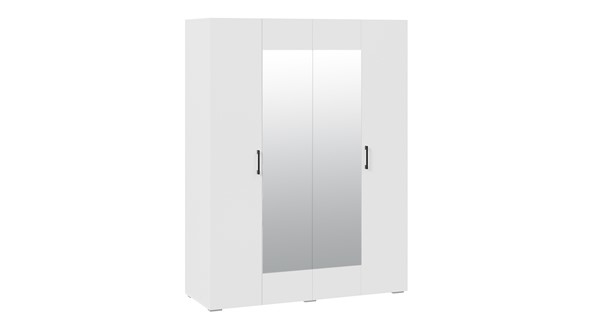 Шкаф 4-створчатый с зеркалом Нео (Белый) в Перми - изображение