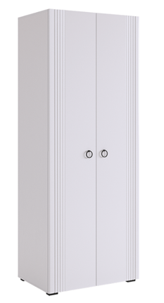 Распашной шкаф Ева 102.01 (белое дерево/белый матовый) в Перми - изображение