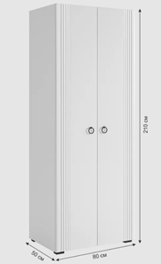 Распашной шкаф Ева 102.01 (белое дерево/белый матовый) в Перми - предосмотр 8