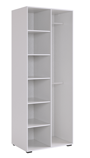 Распашной шкаф Ева 104.01 (белое дерево/белый матовый) в Перми - изображение 2