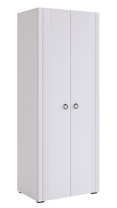Распашной шкаф Ева 104.01 (белое дерево/белый матовый) в Перми - предосмотр