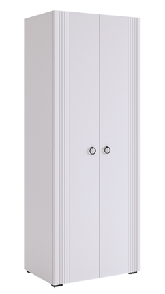 Распашной шкаф Ева 104.01 (белое дерево/белый матовый) в Перми - изображение