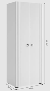 Распашной шкаф Ева 104.01 (белое дерево/белый матовый) в Перми - предосмотр 8