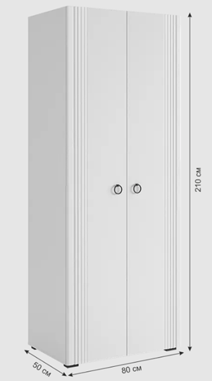 Распашной шкаф Ева 104.01 (белое дерево/белый матовый) в Перми - изображение 8