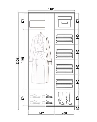 Шкаф угловой 2300х1103, ХИТ У-23-4-66-09, Орнамент, 2 зеркала, венге аруба в Перми - изображение 2