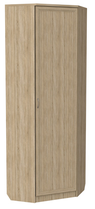 Распашной шкаф 402 угловой со штангой, цвет Дуб Сонома в Соликамске - изображение