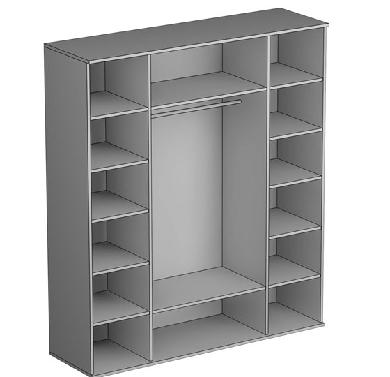 Шкаф четырехдверный Twist, 2 зеркала, (Tw-ШО-04 2г/2зр) в Перми - изображение 1