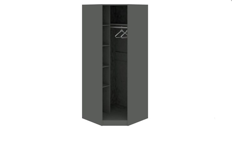 Распашной угловой шкаф Наоми, цвет Фон серый, Джут СМ-208.07.06 в Перми - изображение 1