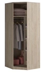 Распашной угловой шкаф Светлана, с зеркалом, белый/дуб сонома в Перми - предосмотр 1