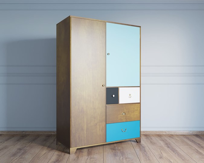 Шкаф двухстворчатый Aquarelle с ящиками (RE-45) в Перми - изображение 1