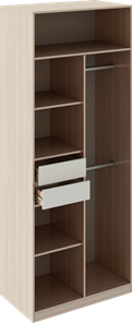 Двухдверный шкаф Глэдис М22 (Шимо светлый/Белый текстурный) в Перми - предосмотр 1