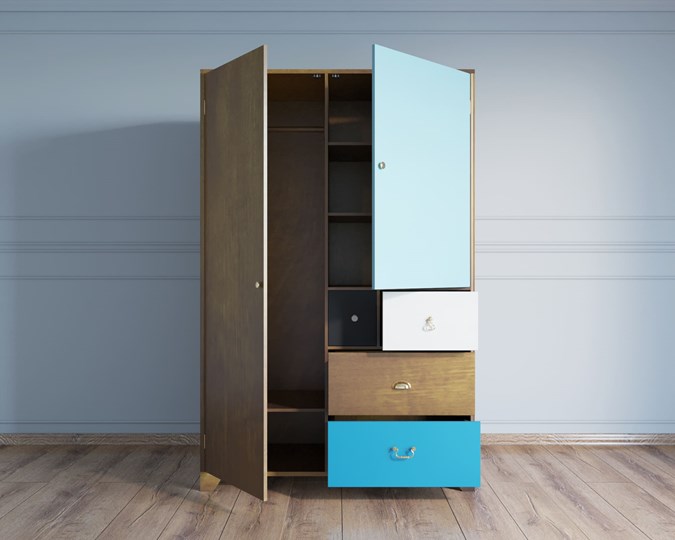 Шкаф двухстворчатый Aquarelle с ящиками (RE-45) в Перми - изображение 2
