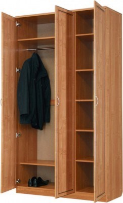 Распашной шкаф 106 3-х створчатый, цвет Дуб Сонома в Перми - изображение 1