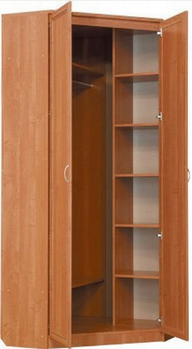 Распашной шкаф 401 угловой со штангой, цвет Венге в Перми - изображение 1