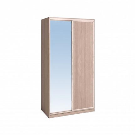 Шкаф 2-х створчатый 1200 Домашний Зеркало/ЛДСП, Ясень шимо светлый в Перми - изображение