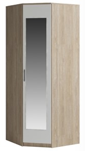 Распашной угловой шкаф Genesis Светлана, с зеркалом, белый/дуб сонома в Соликамске