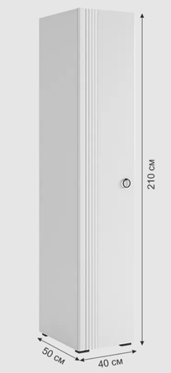 Однодверный шкаф Ева 100.01 (белое дерево/белый матовый) в Перми - изображение 11