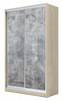Шкаф 2-х дверный Хит-22-12-77-22, 2200х1200х620, Бетон Дуб сонома в Чайковском - изображение