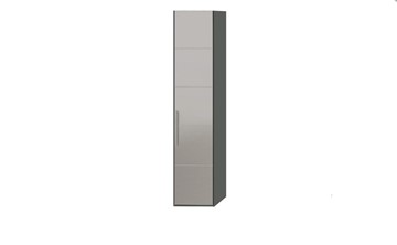 Шкаф Наоми с зеркальной дверью правый, цвет Фон серый, Джут  СМ-208.07.02 R в Перми - предосмотр