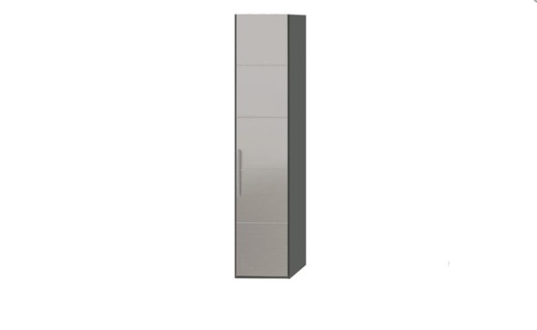 Шкаф Наоми с зеркальной дверью правый, цвет Фон серый, Джут  СМ-208.07.02 R в Перми - изображение