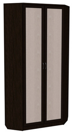 Распашной шкаф 401 угловой со штангой, цвет Венге в Перми - изображение