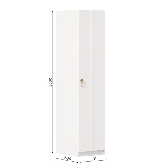 Шкаф 1-дверный Айла ЛД 688.130.000, Белый, исполнение 1 в Перми - изображение 3