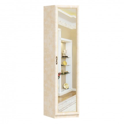Шкаф распашной Александрия с зеркалом ЛД 625.042, Рустика/Кожа Ленто в Перми - изображение