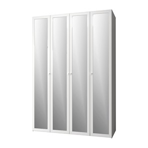 Шкаф для одежды Харрис 60, белый + 4 фасад зеркало в Перми - предосмотр