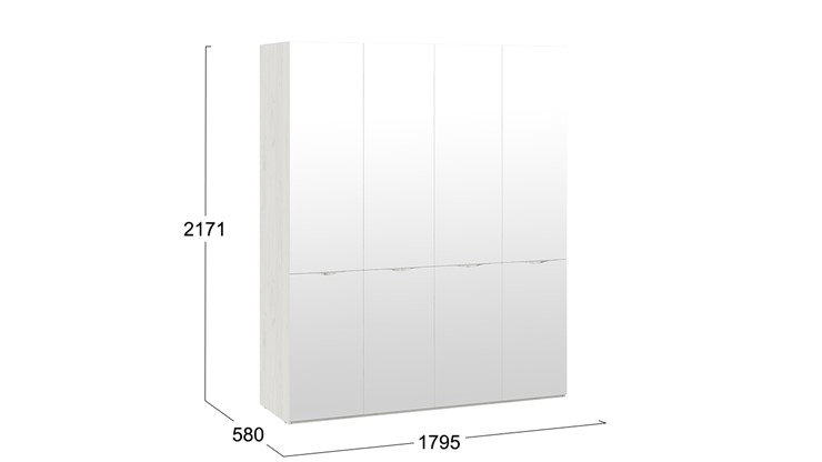 Распашной шкаф Либерти, Дуб крафт белый СМ-297.07.443 в Перми - изображение 3