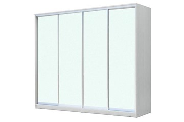 Шкаф 4-х дверный ХИТ 24-4-24/2-8888, с матовым стеклом, Белый в Перми