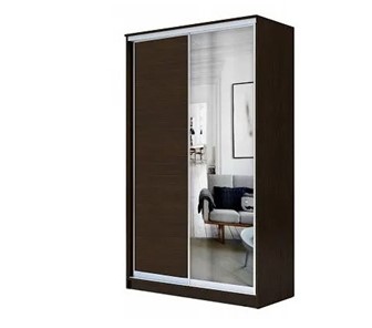 Шкаф 2-х дверный 2400х1200х620 с одним зеркалом ХИТ 24-12/2-15 Венге Аруба в Перми