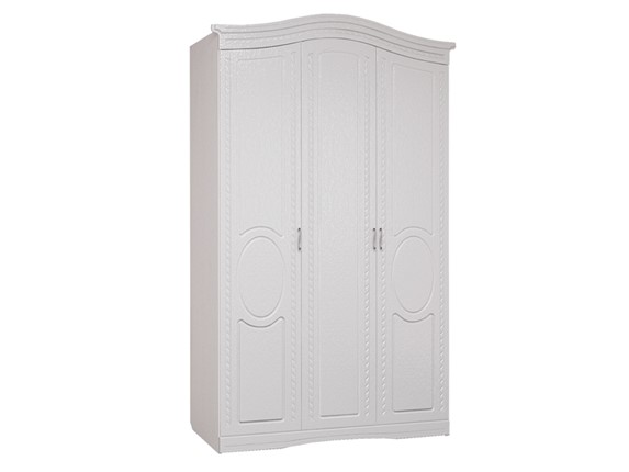 Шкаф трехдверный Гертруда, М2, белая лиственница/ясень жемчужный в Перми - изображение