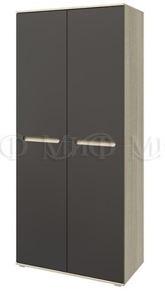Шкаф 2-х дверный Ким, Графит софт, сонома в Перми - изображение