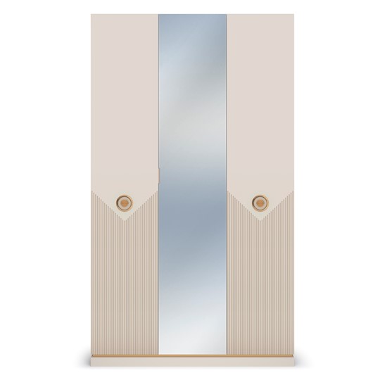 Шкаф 3-х дверный Капри, с зеркальным фасадом в Перми - изображение 1