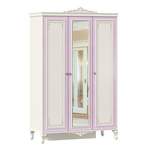 Шкаф 3-х дверный Маркиза с зеркалом(Алебастр) ЛД 517.074.000 в Перми