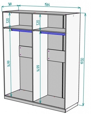 Шкаф четырехдверный Arvid H239 (ДВ) в Перми - изображение 1