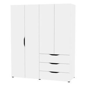 Шкаф 4-х дверный Astrid H280 (Белый) в Перми